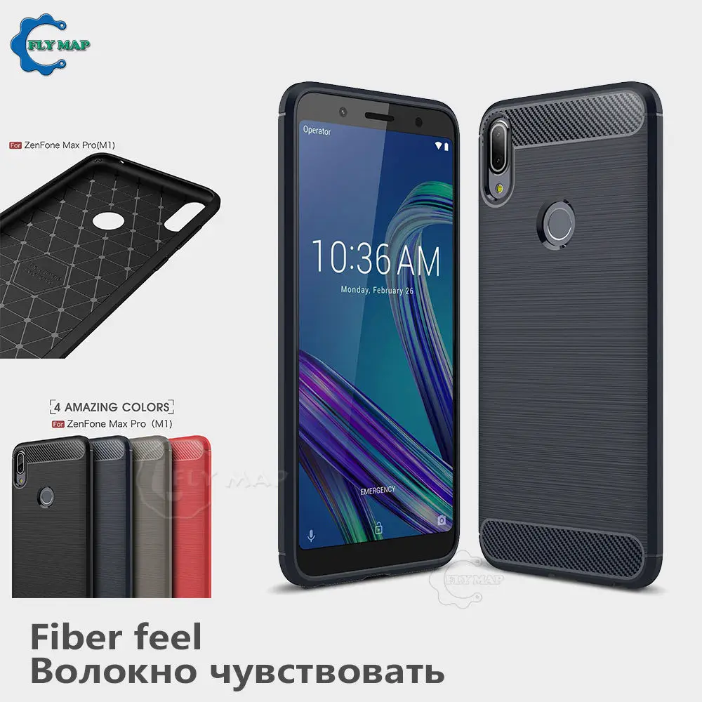Силиконовый мягкий чехол для ASUS ZenFone Max Pro (M1) ZB601KL ZB602KL TPU Carbon Fibe X00TD XOOTD Fitted Case |