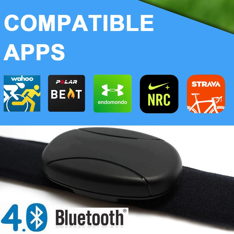 Smart Bluetooth V4.0 Фитнес Беспроводной монитор сердечного ритма Сенсор нагрудный