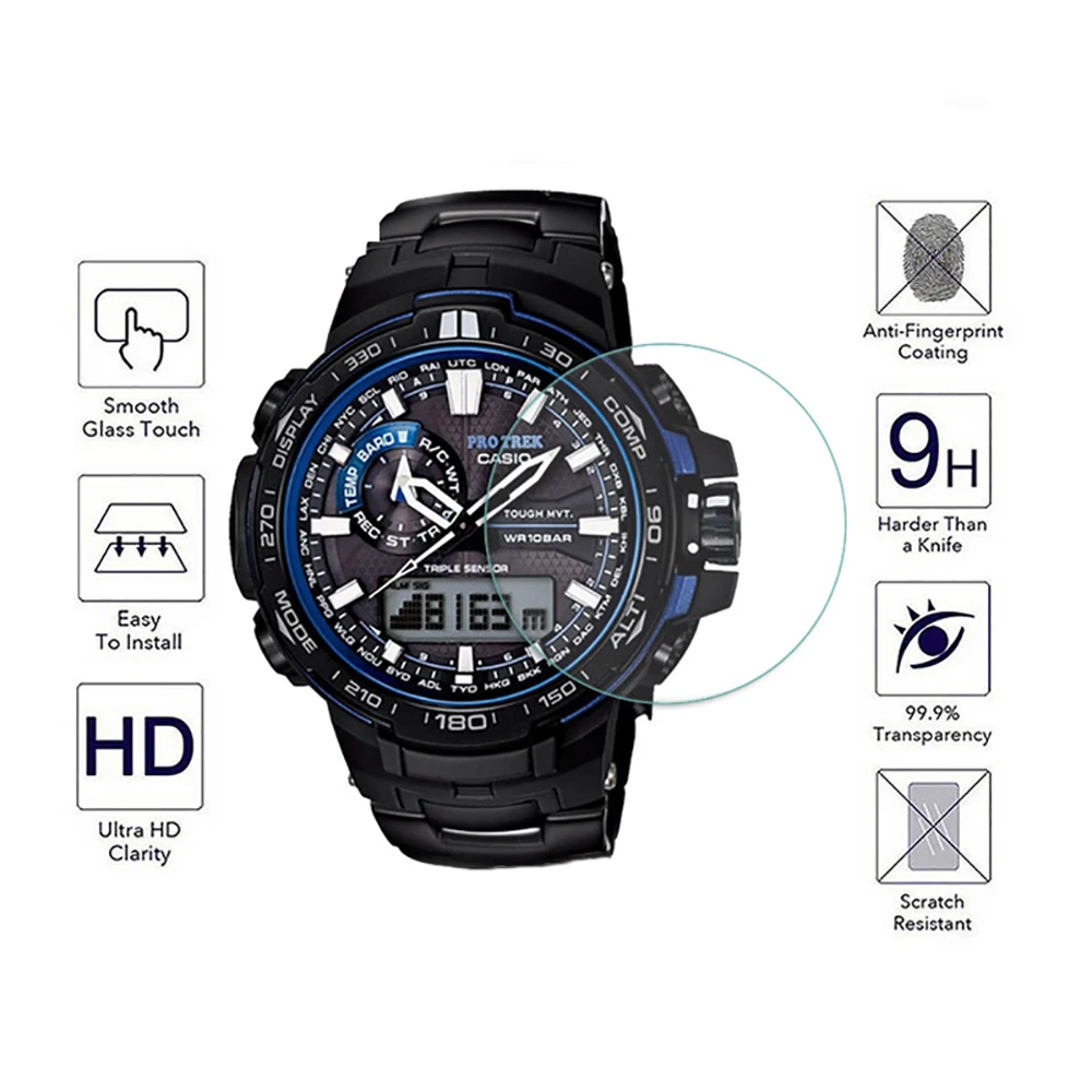 3 шт./партия для Casio PRG 600/650 Анти Царапины Смарт часы защитная пленка 0 мм 2.5D 9H