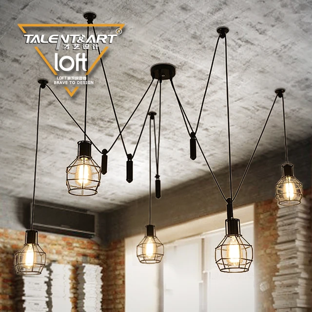 110 240v E27*5 LOFT vintage style black industrial Pendant Lights ... 110 240v E27*5 LOFT vintage style black industrial Pendant Lights ...