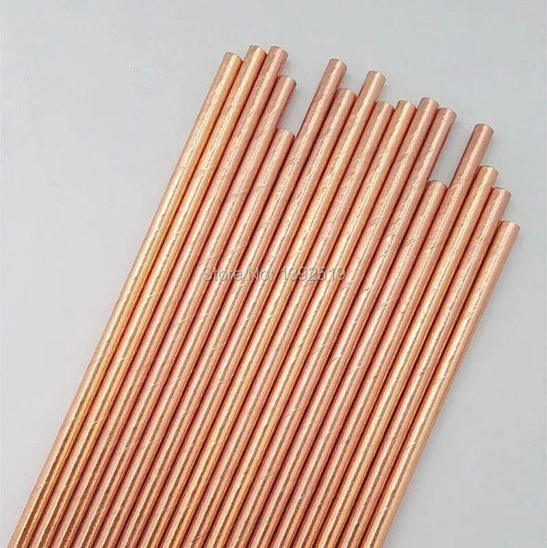 rose gold paper straws6