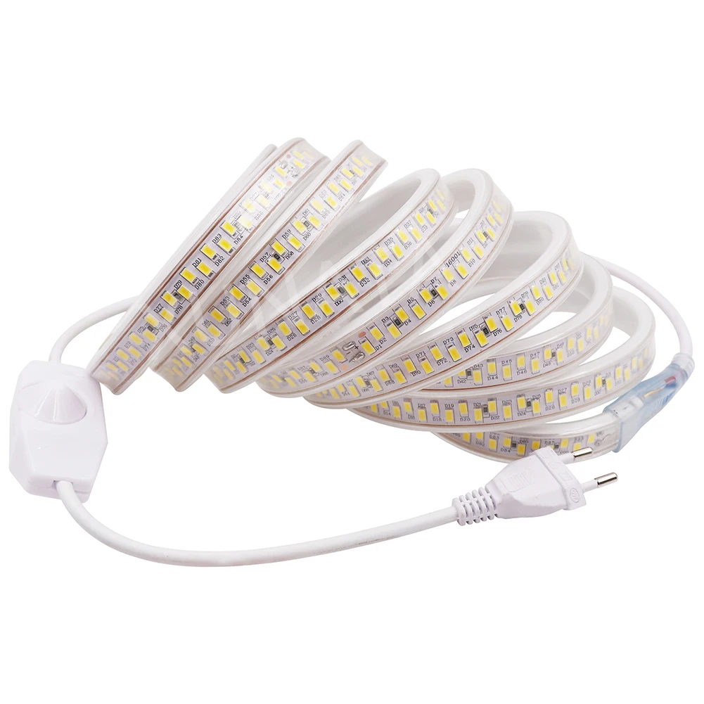 SMD 5730 Светодиодная лента 220В 230В 180leds/m Flex IP67 водонепроницаемая светодиодная 5630 1 м 2