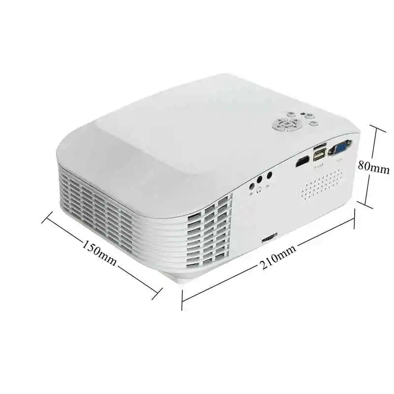 Portable 7000 Lumens HD 1080P 3D Multimedia Projector LED Home Theater USB With US Plug Portable 7000 Lumens HD 1080P 3D Multimedia Projector LED Home Theater USB With US Plug