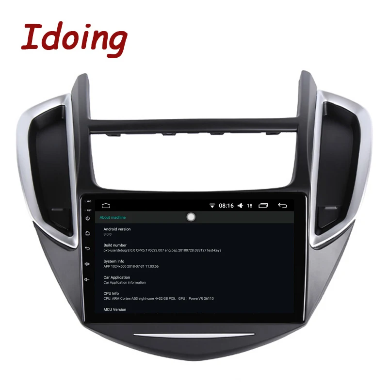 Excellent Idoing 9"2.5D IPS Car Android 8.1 Radio Multimedia Player For CHEVROLET TRAX 2014-2016 4G+64G Octa Core GPS Navigation no 2 din 3