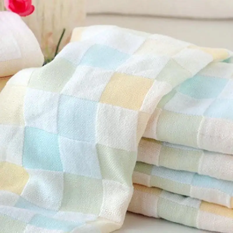 2018 Nouveau Belle Coloré Plaid Imprimer Microfibre Absorbant Séchage Plage Serviette De Bain Bébé Maillots De Bain Serviettes M8