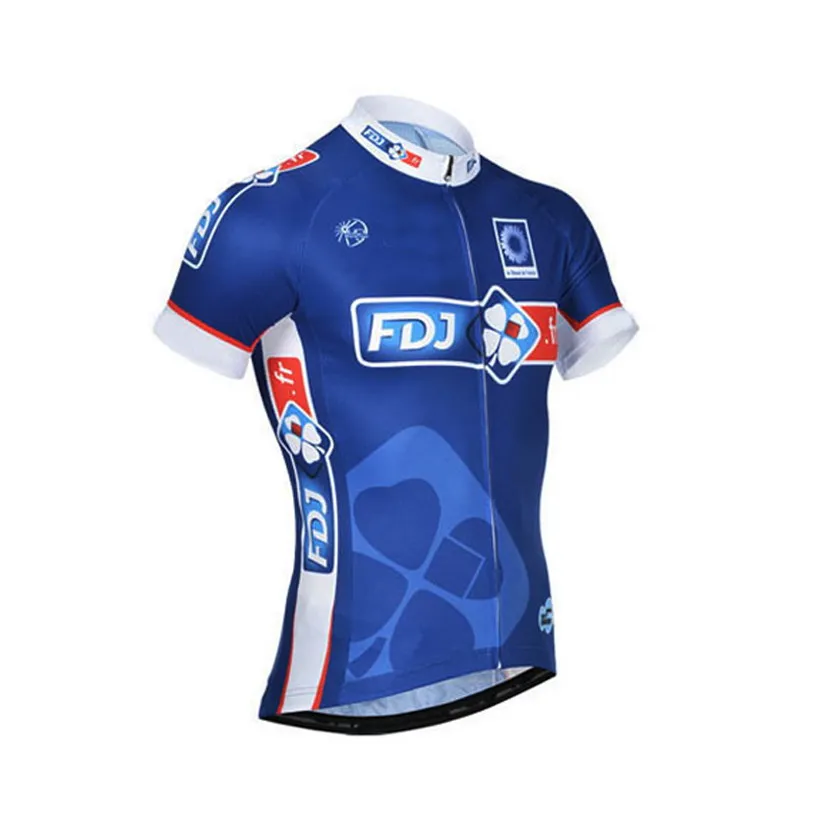 

Коллекция 2014 года, командная модель FDJ, только Мужская велосипедная Джерси, велосипедная одежда с коротким рукавом, быстросохнущая одежда для езды на велосипеде, велосипедная одежда