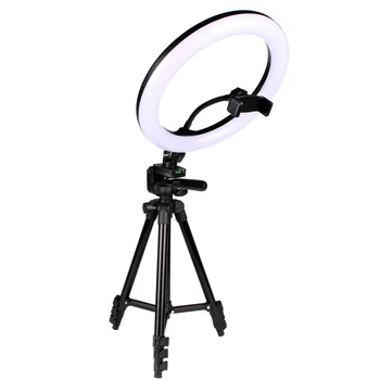 

Photography Accessory 10 INCH LED Ring Light Desktop Makeup Lamp Video Selfie Photo SLR Camera Stand Tripod 35-10CM Adjustable