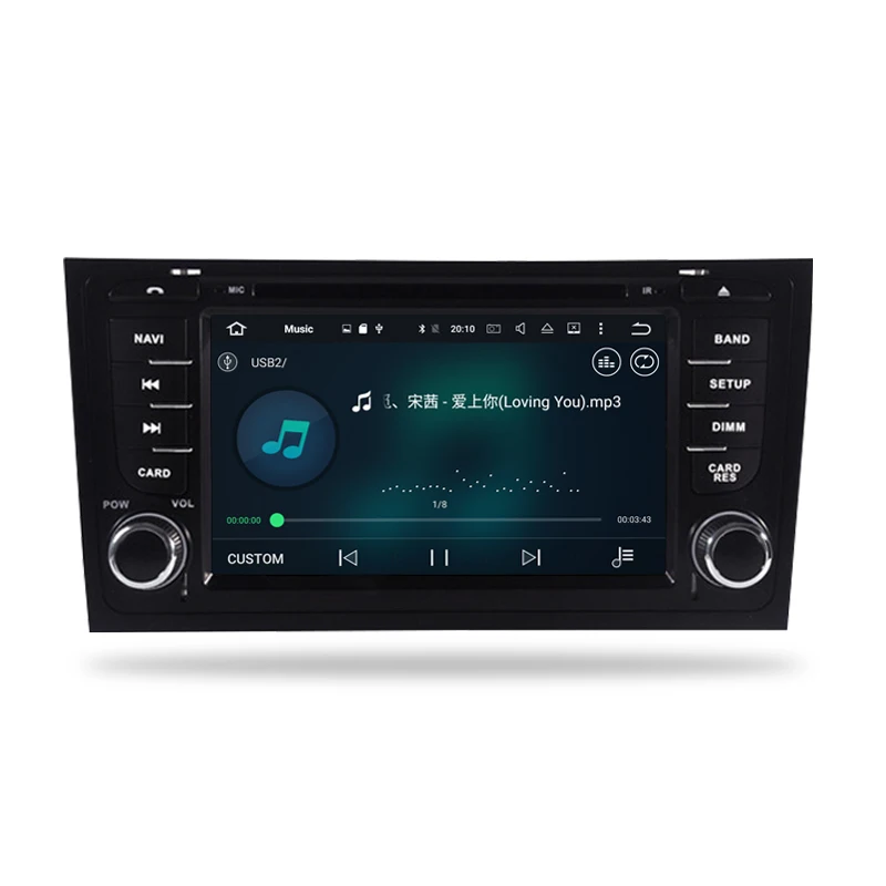 Excellent Android 9.0 Car DVD Stereo Multimedia Headunit For AUDI A6 RS6 1997-2004 S6 1997+ Auto PC Radio GPS Navigation Video Audio 4GRAM 3