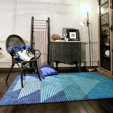 Collalily модный Ins популярный ковер в скандинавском стиле геометрический богемный однотонный ковер для гостиной в клетку полосатый современный дизайн синий