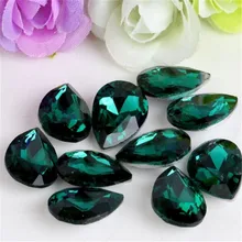Стразы со свободными каплями и кристаллами «сделай сам», изумрудно-зеленые стразы в форме кристаллов для украшения свадебной одежды
