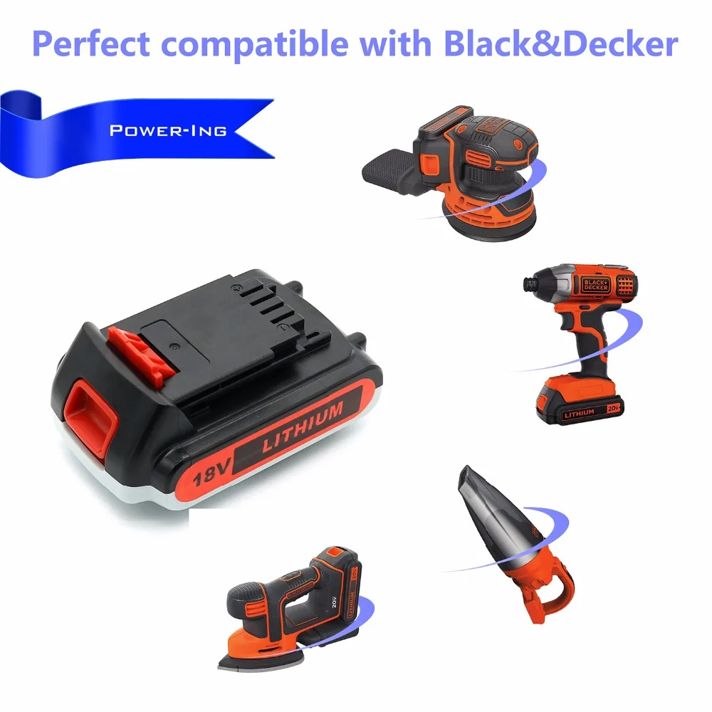 18 в 2ah Высокое качество Замена батареи для blackdecker беспроводные инструменты 3 шт