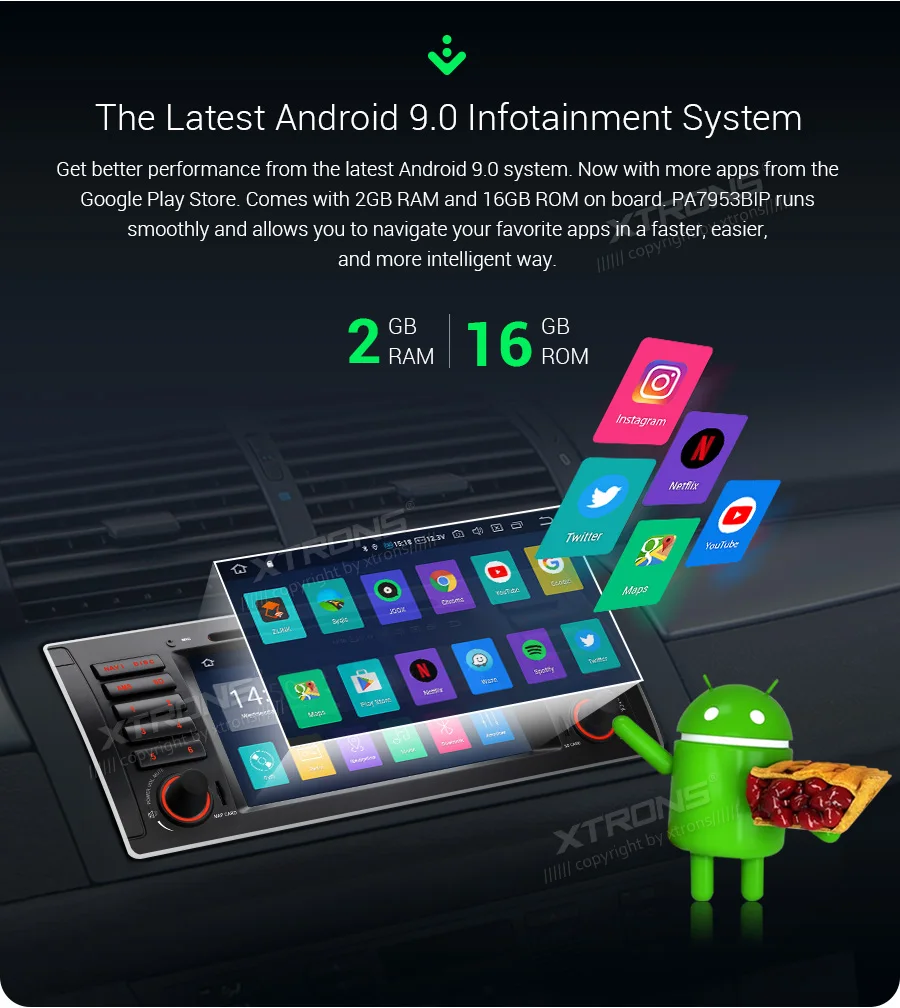 Cheap 7" Android 9.0 Car DVD Player GPS for BMW X5 E53 1999 2000 2001 2002 2003 2004 2005 2006 Radio TPMS CANbus OBD WIFI GPS Stereo 4