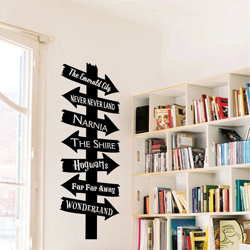

Road Sign Art Vinyl Wall Decal For School Classrooms Libraries Sticker Mural Removable Educational Home Decoration Poster W206
