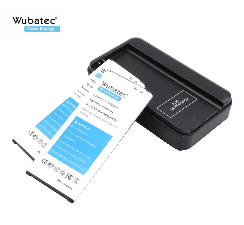 

Wubatec 2x NFC EB-BN910BBE 3220mAh Replacement Battery + Wall Charger for Samsung Galaxy Note 4 N910F N910H N910S N910U N910C