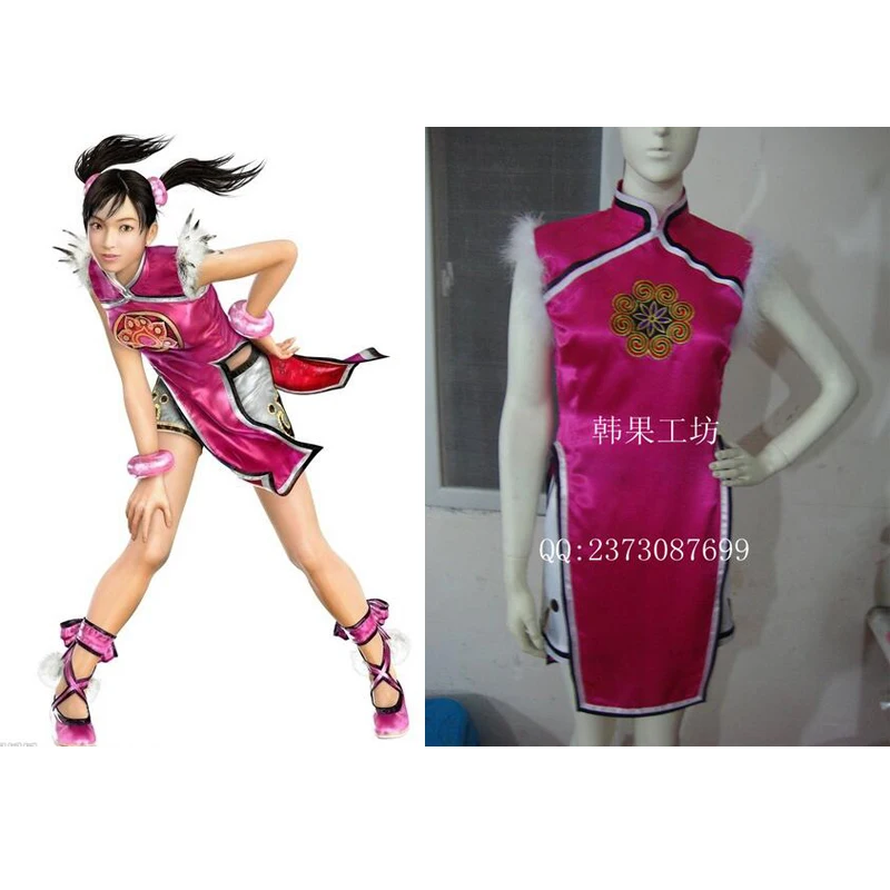 

2017 Custom Made Tekken Cosplay Ling Xiaoyu Qipao Costume