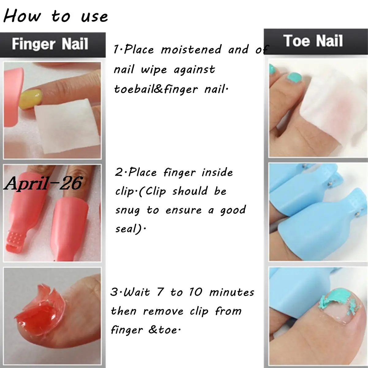 10pcs Plastic Toes Toe Nail Art Soak Off Clip Cap Uv Gel Polish 10pcs Plastic Toes Toe Nail Art Soak Off Clip Cap Uv Gel Polish Tips Remover Cleanser Wrap Tool Salon Manicure In From Beauty Health