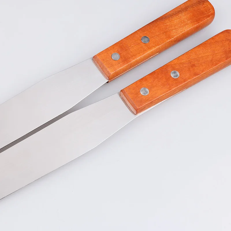 

Stainless steel cream scraper with wooden handle, bread knife, release knife, kitchen multi-purpose knife