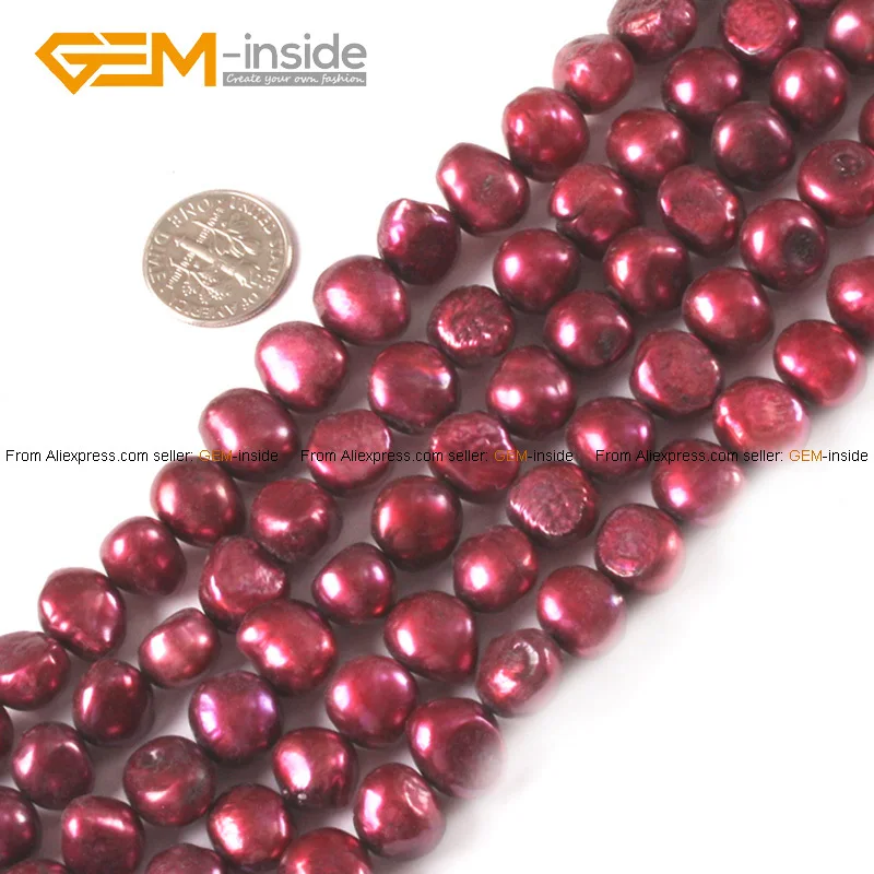 Round Pearl Beads 9mm-10mm Pink & Red Round Pearls...