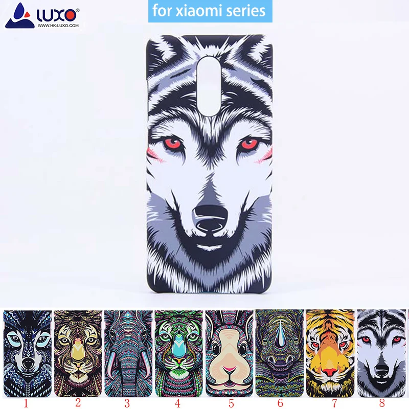 

for Xiaomi Mi 4S Note Max Redmi Note 2 3 4 3s Aztec Animals Lion Wolf Owl Pattern PC Hard Glow In The Dark Luminous Case Cover