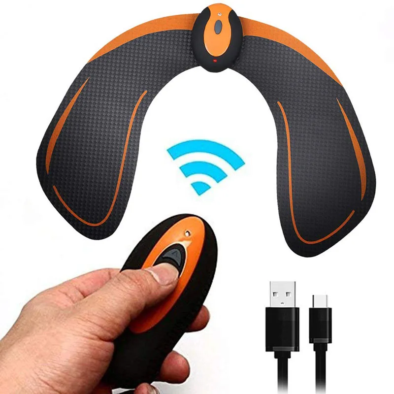 EMS Hips Muscle Stimulater Rechargeable Abdominal Body Electronic Intelligent Vibration Massage Sport Fitness Workout Equipment