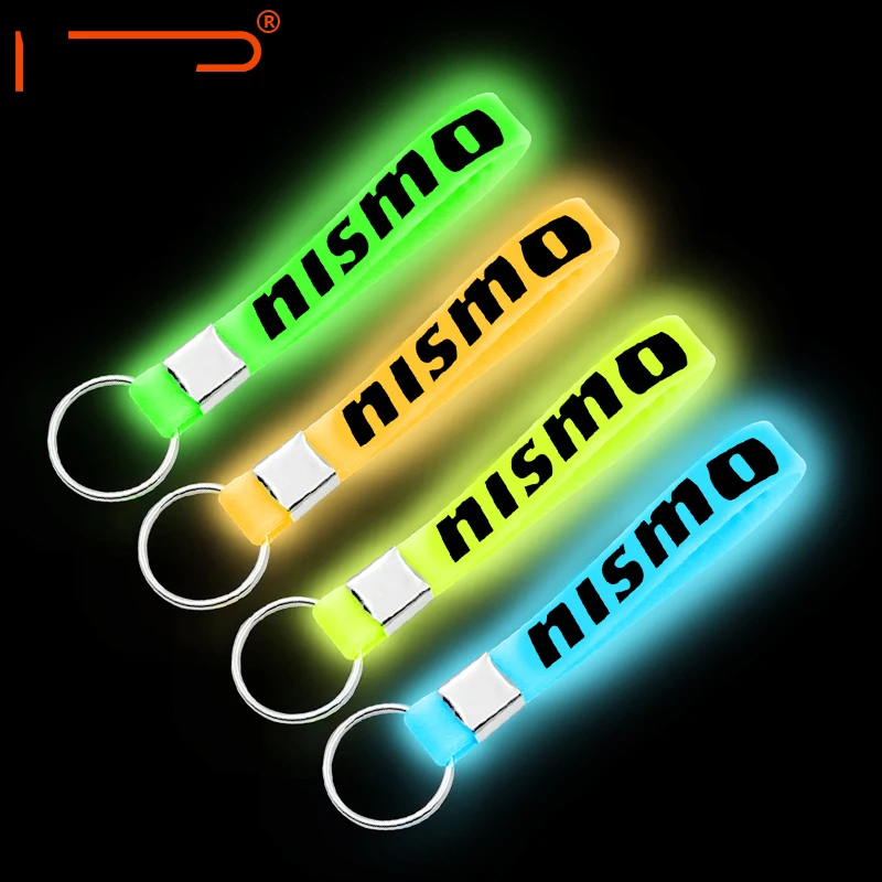 

1pcs Car Styling Luminous Silicone Keychain Car Key Ring For Nissan Nismo Almera Juke Qashqai Tiida X Trail Note Teana 350Z 370Z