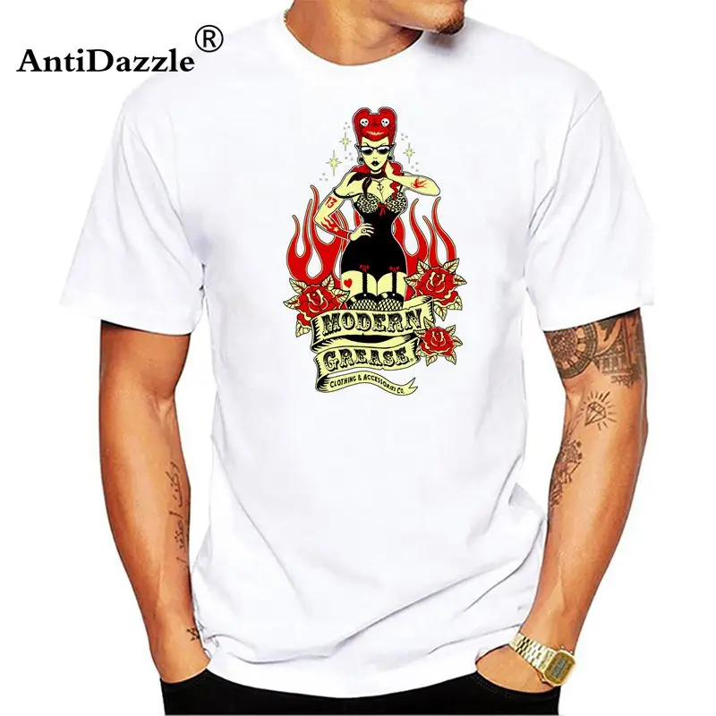 Antidazzle Cotton Jersey Rockabilly TShirt Male O-Neck Summer Hip Hop Clothing For Adult Short Sleeve Fitness T-Shirt Homme |