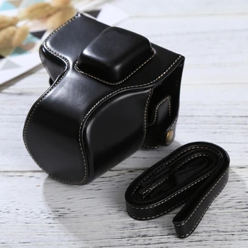 

Retro Vintage Luxury Full Body PU Leather Digital Camera Bag Case For Olympus EPL7 / EPL8 Digital Camera Cover Cases with Strap
