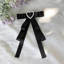 Женский Галстук, классический, черный, Бабочка, модный, галстук-бабочка, женская, Студенческая, гостиничная, делопроизводитель, официантка, одежда для шеи, рубашка с завязками, аксессуары