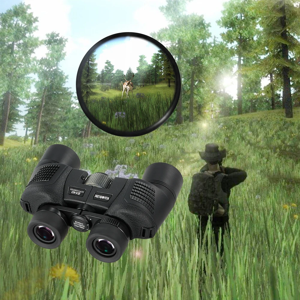 Visionking 8x40 Профессиональный бинокль Porro водонепроницаемый Bak4 широкоугольный