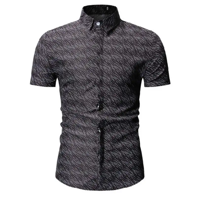 Новые летние мужские рубашки с коротким рукавом slim Fit Camisa Masculina Повседневное мужские рубашки Социальное модные Chemise homme M-3XL