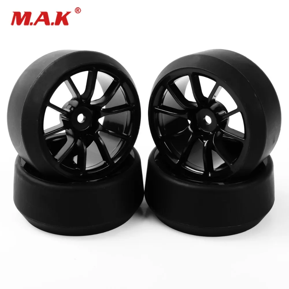 RC Drift Tires 1/10 Wheel RimDrift Tires Wheel Rims For HSP 1:10 RC On-Road Car C12NK+PP0370 6mm Offset