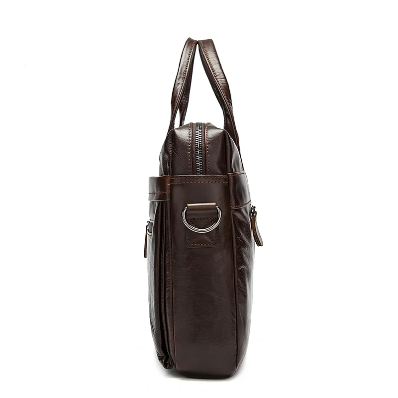 MVA Leather men‘s Briefcase men laptop male messenger bag Men's Genuine leather shoulder bags briefcases for documents bag 9005