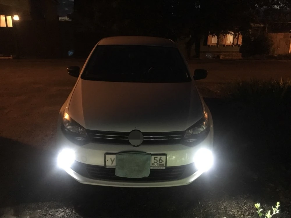 Для VW Polo Vento Sedan Saloon 2011 2012 2013 2014 2015 2016 выпуклая линза противотуманный светильник