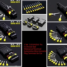 30/60 комплекты Superseal AMP Tyco 1,5 комплект 1/2/3/4/5/6 Pin Женский Мужской Водонепроницаемый Электрический провод кабель автомобильный разъем прикуривателя