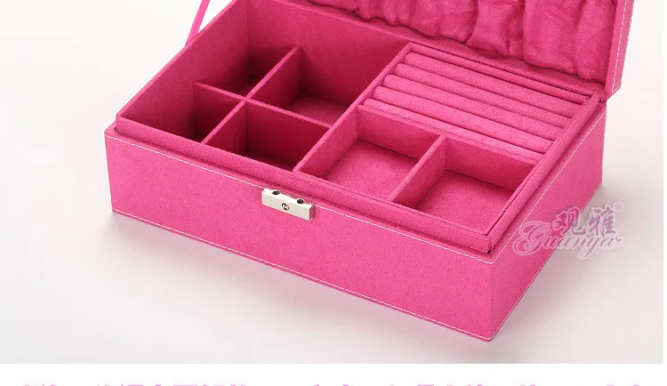 Новые модные бархатные Шкатулка Подарочная коробка для ювелирных изделий упаковка для показа большой изысканный макияж случае Элитный