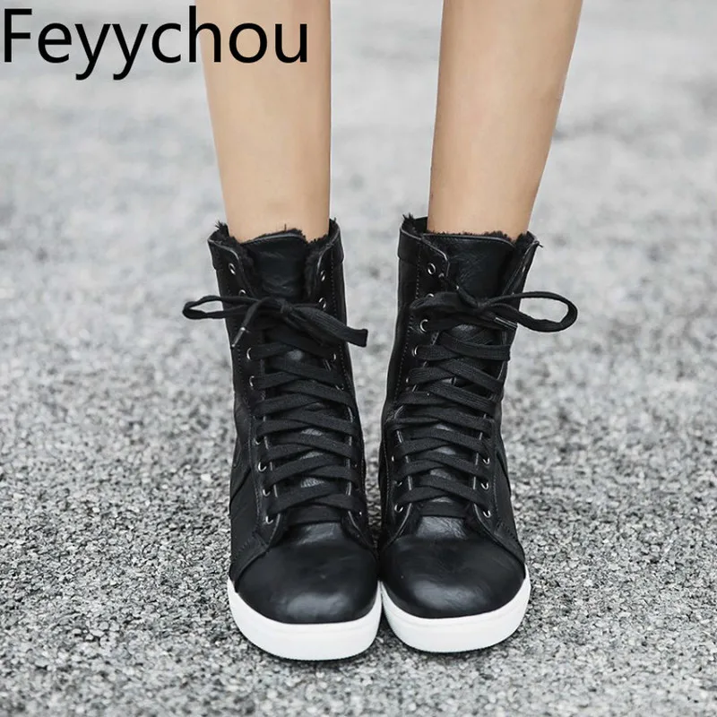 black boots medium heel