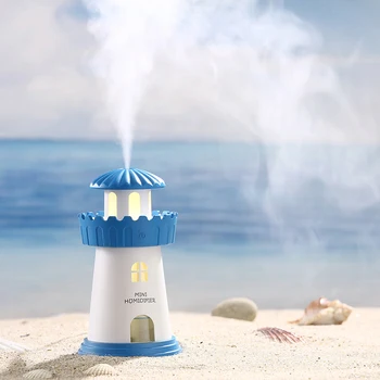 

USB Essential Oil Aromatherapy Diffuser Aromatherapy Humidifier Aromatherapy Lighthouse LED Light Aromatherapy Creative Sprayer