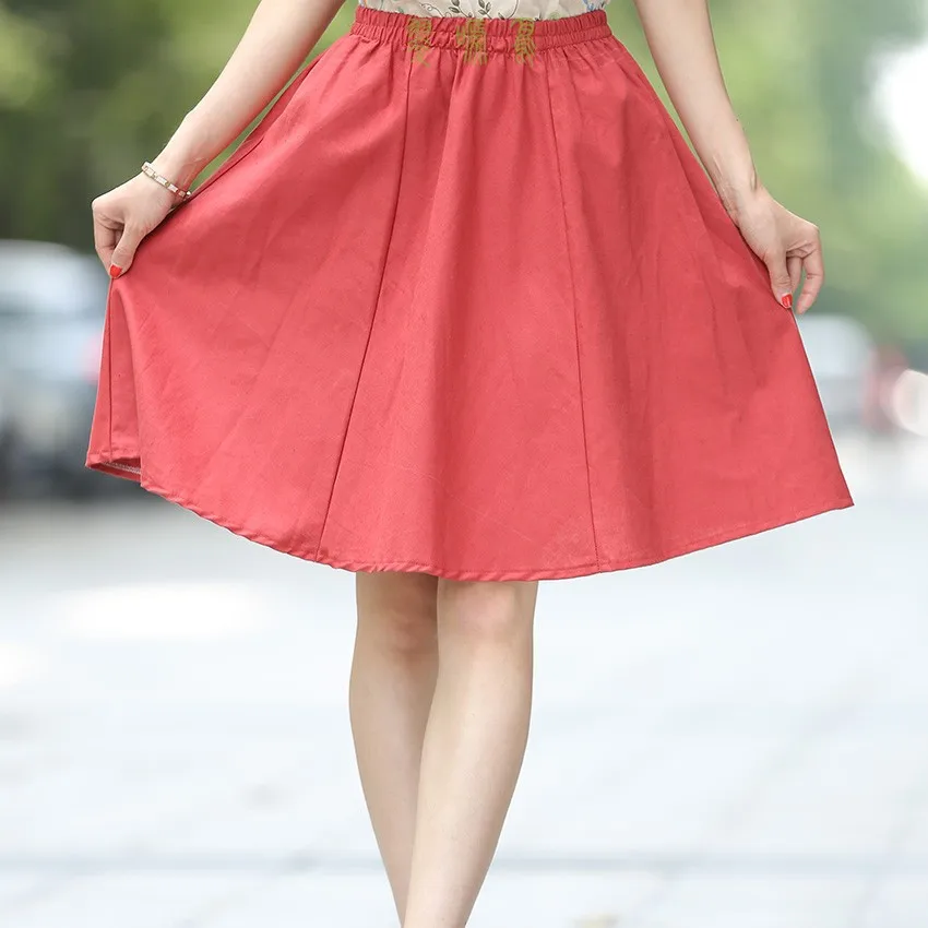 Шанхай история Досуг тела белье сплошной с эластичной талией серый качели юбка в бюст одежда длина 55 см 9 цветов
