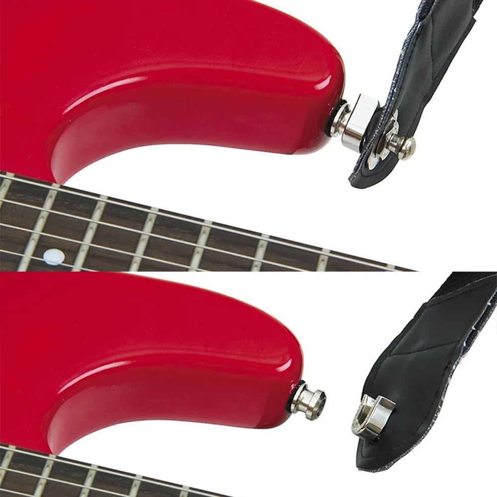 

Newly Guitar Strap Lock Button Non-slip Durable Security For Folk Electric Acoustic Bass 19ing