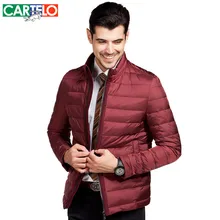 CARTELO Brand Casual Thick Coat New Winter Warm Parka Slim Thin Duck Down Jacket Coat with Collar for Men High-End