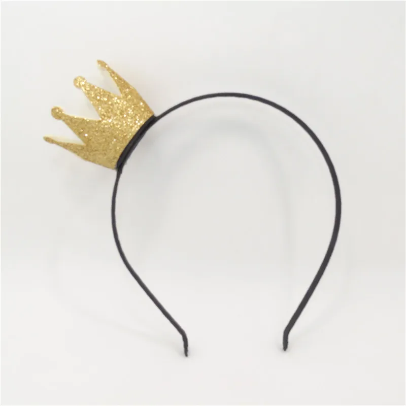 20pcs/lot Gold Crown Headband Metallic Glitter Tiara Girl Hairband
