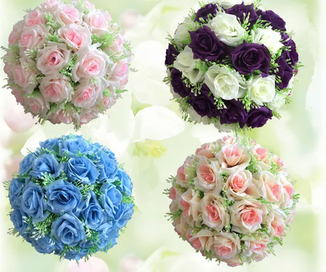 4040 40cm Silk Flower Wedding Kissing Balls Pomander Decorative Enchanting Hanging Flower Ball Decorations 4040 40cm Silk Flower Wedding Kissing Balls Pomander Decorative Enchanting Hanging Flower Ball Decorations