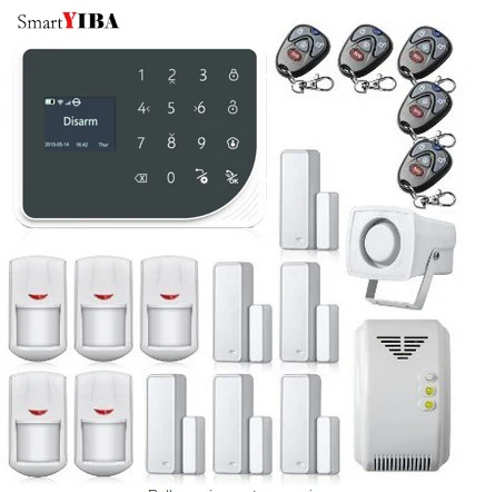 

SmartYIBA WIFI Alarmanlage Home Alarmes GSM GPRS SMS APP Control Gas Leakage Sensor PIR Motion Sensor Allarme Casa Wireless