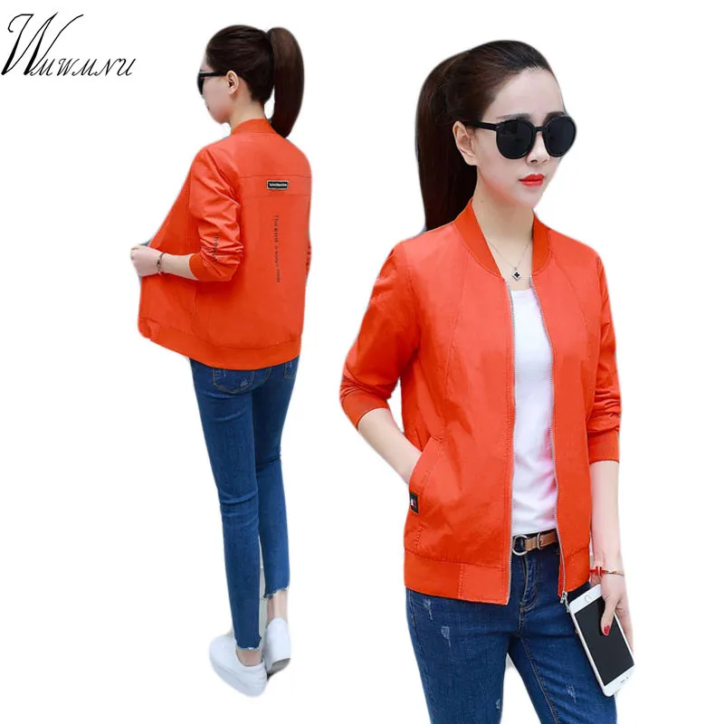 

2019 Spring summer New female ultra-thin short jacket wild long-sleeved women's sweater baseball shirt sunscreen clothes jacket