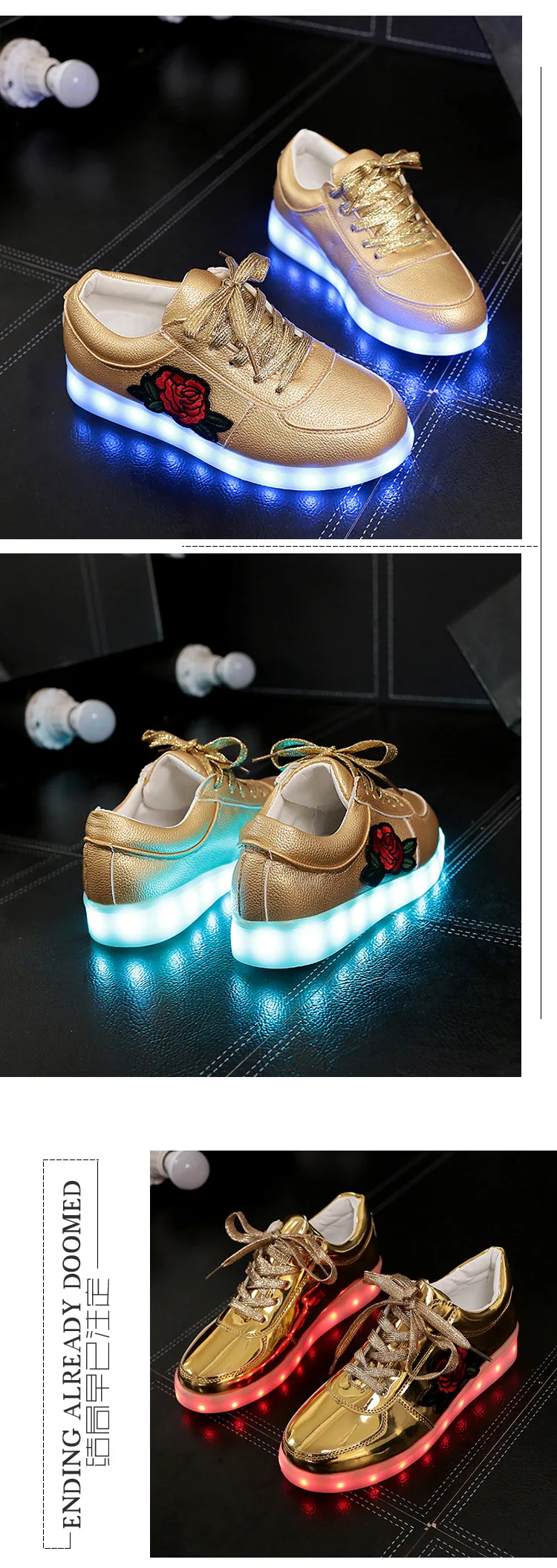 Usb зарядка 26-44 евро размер pu кожа светящиеся кроссовки обувь для девочек светящиеся кроссовки для мальчиков и детей светящиеся кроссовки теннисные