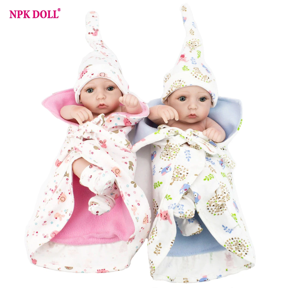 

NPK DOLLS 10'' Reborn Baby Dolls Full Vinyl Soft Handmade Silicone Babies Toys For Sale Newborn Gift For Girls Twins Babies Cute
