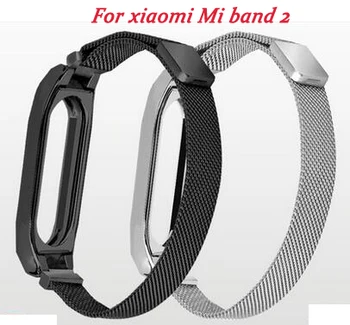 

2018 watch band For Xiaomi Mi Band 2 3 4 Metal Wrist Strap Milanese Belt For Miband 3 2 Bracelet Wristband