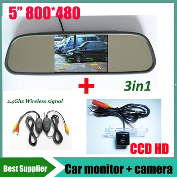 

2.4G wireless Car rear view reverse camera for Nissan Qashqai X-Trail Geniss Pathfinder Dualis Sunny Juke + 5inch car monitor