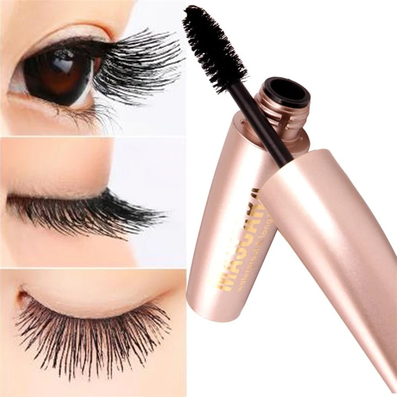 

MISS ROSE 1PC 4D Fiber Lash Mascara Black Volume Mascara Makeup Golden Eyelash Extension Curling Eye Lashes Waterproof Mascara