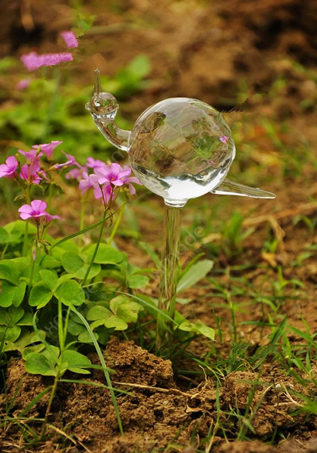 Автоматический полив растений устройство бонсай инструмент стекло в форме улитки простой для сада цветок полива системы украшения дома